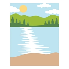 Spellbinders Stencil Set - Summer Camp / Lakeside Memories